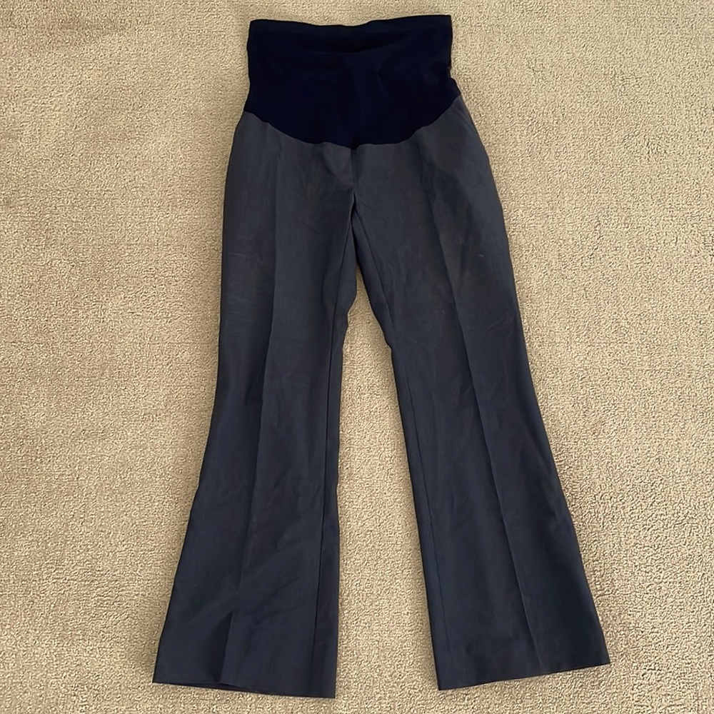 Pea in a pod charcoal gray maternity dress pants XS